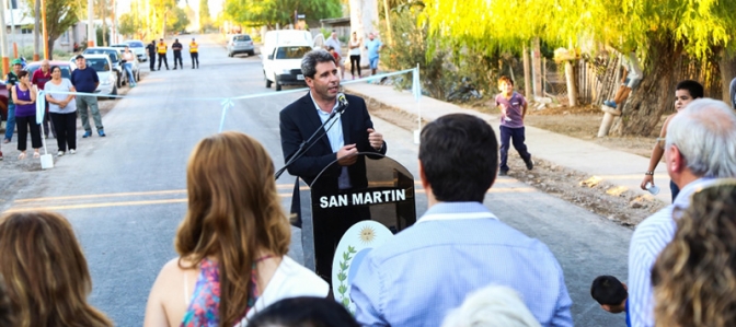 Dos localidades de San Martín con pavimento nuevo
