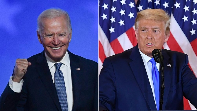 Biden suma 306 electores y Trump 232