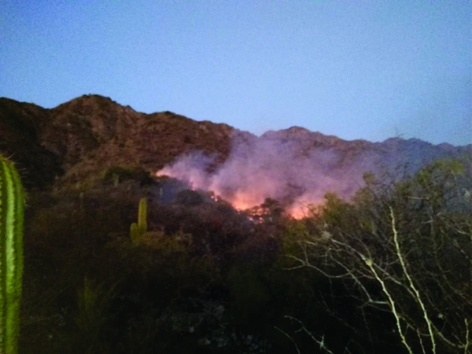 Incendio en la Majadita Valle Fértil