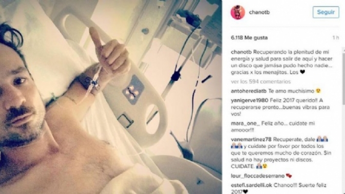 Internado, Chano envió mensaje y selfie para sus seguidores