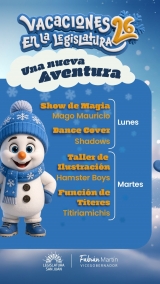 La Legislatura de San Juan ofrecer&aacute; actividades gratuitas por las vacaciones de invierno