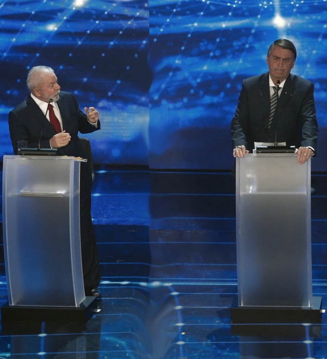 Bolsonaro y Lula se sacan chispas en el primer debate electoral de Brasil 2022