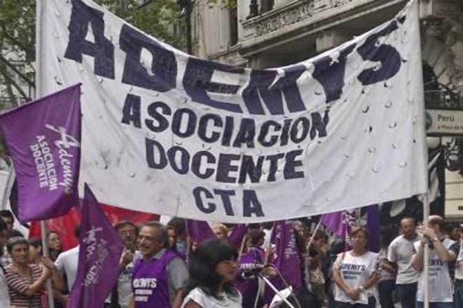 Ademys convocó a un paro para el miércoles, jueves y viernes de la semana próxima