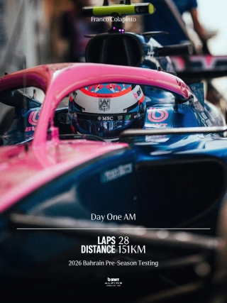 Formula 1: Colapinto ya participa en la segunda sesi&oacute;n de tests en Bahr&eacute;in