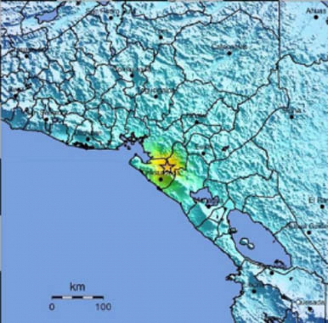 Un sismo de 6,8 grados sacudió Nicaragua