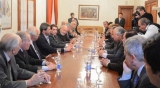 Integrantes de las Cortes de Justicia del pa&iacute;s visitaron al gobernador