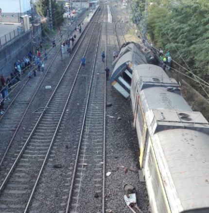 Descarrila un tren en el noroeste de España