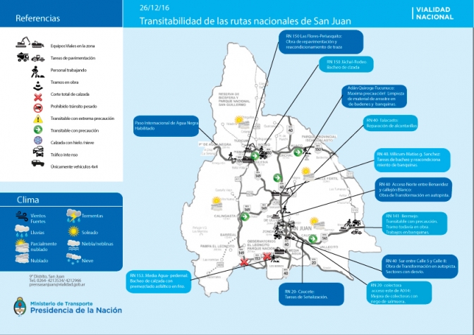 Mapa de transitabilidad de San Juan