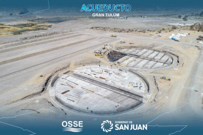 La impactante construcción de la nueva planta potabilizadora Punta Negra