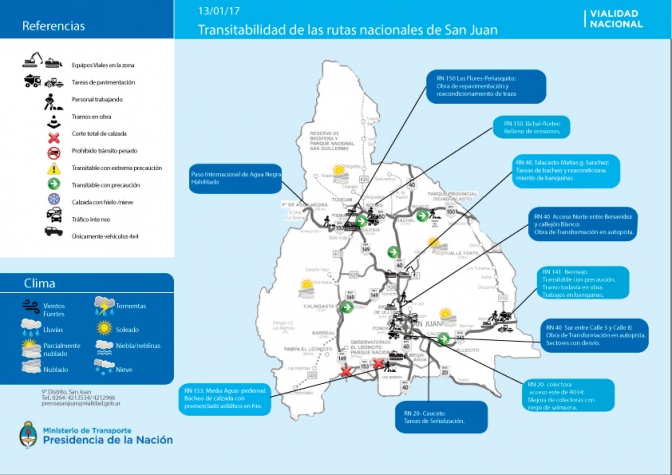 Mapa de transitabilidad de San Juan