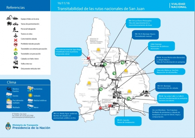 Mapa de transitabilidad de San Juan