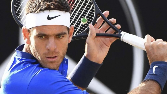Del Potro en el torneo de Basilea