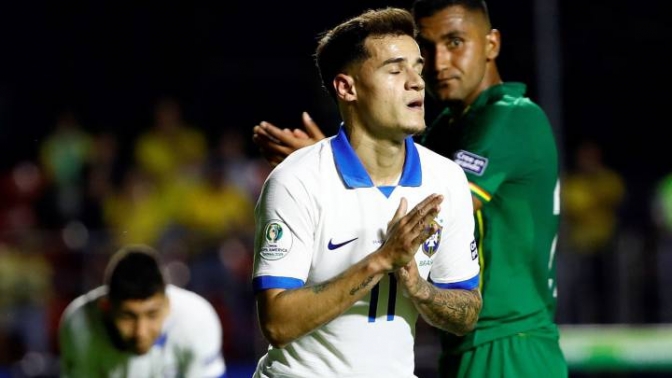 Brasil goleó a Bolivia en el partido inaugural de la Copa América