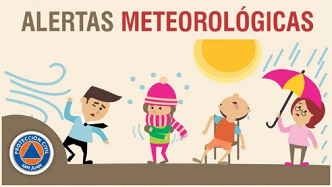 Alerta Meteorológica, nevadas y viento norte en San Juan