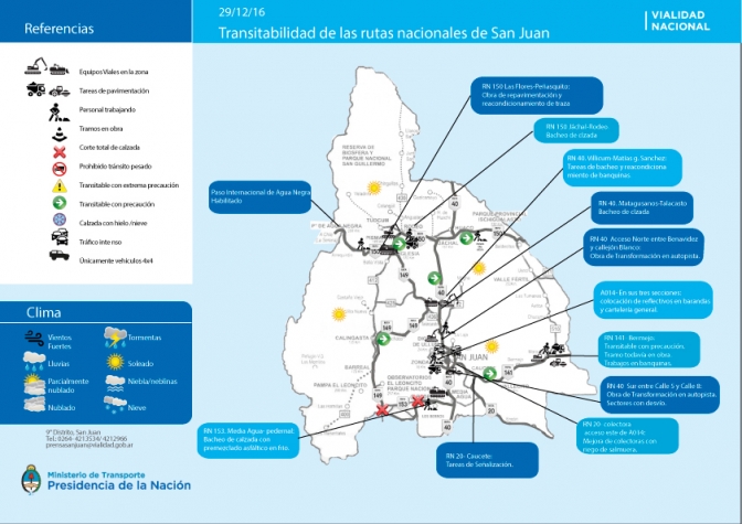 Mapa de transitabilidad de San Juan