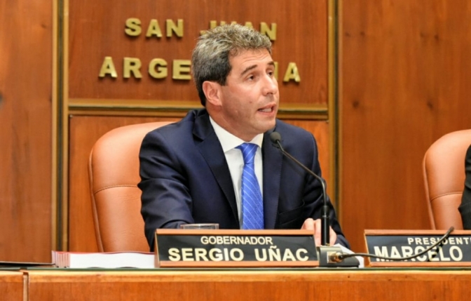 Uñac, en la Legislatura: &quot;Estoy convencido de que es nuestro momento, el momento de San Juan&quot;
