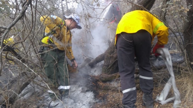 Declaran extinto el fuego en Valle Fértil