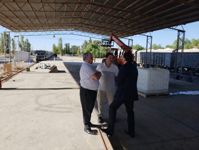 Avanzan las obras en la estación de trenes de Albardón