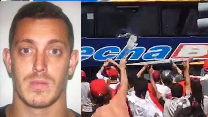 Detuvieron a Matías Firpo uno de los agresores del micro de Boca
