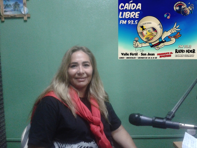 Griselda Elizondo en el programa &quot;Caida Libre&quot; en la 93.5