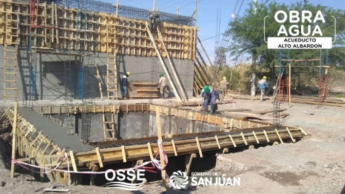 Acueducto Alto Albardón, con más del 90% de avance
