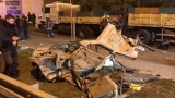 Los hierros retorcidos del auto que protagonizó el accidente FM Actitud