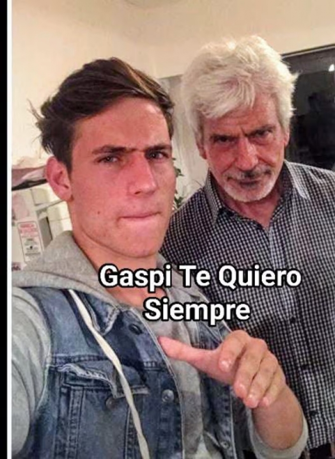 La conmovedora despedida del pap&aacute; de Gaspi: &ldquo;Dolor&rdquo; y &ldquo;Te quiero siempre&rdquo;
