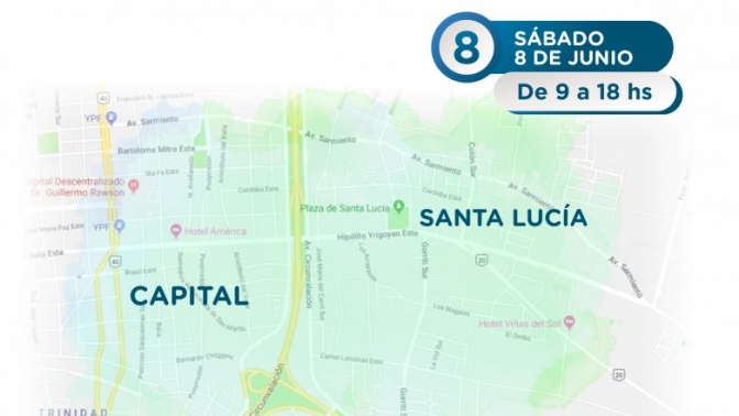 Este sábado se interrumpirá el servicio de agua potable en zonas de Capital y Santa Lucía