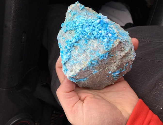 Cobre sanjuanino en verde y azul