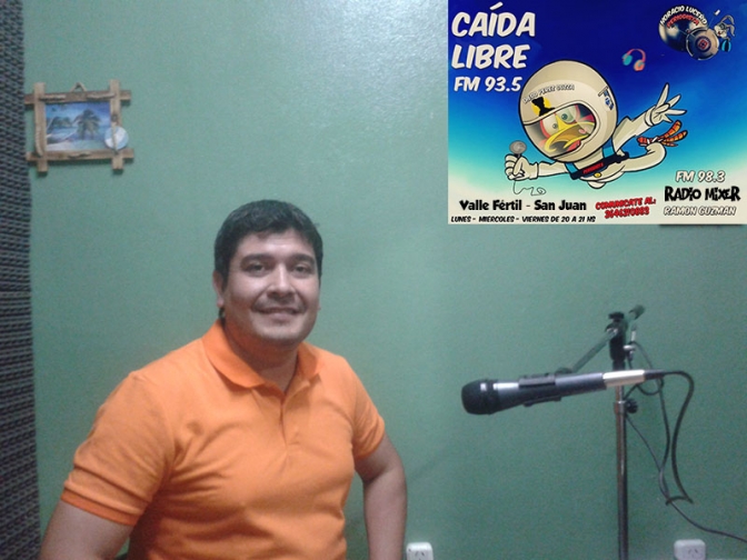 Pedro Lucero en el programa &quot;Caida Libre&quot; en la 93.5 Valle Fértil