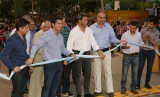 Santa Lucía : Inauguraron pavimentos, Iluminación y remodelación de una plaza