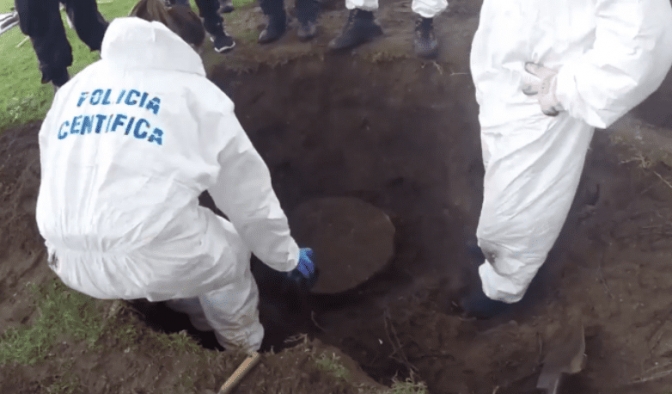 Encontraron barril enterredo en la quinta del pata Medina