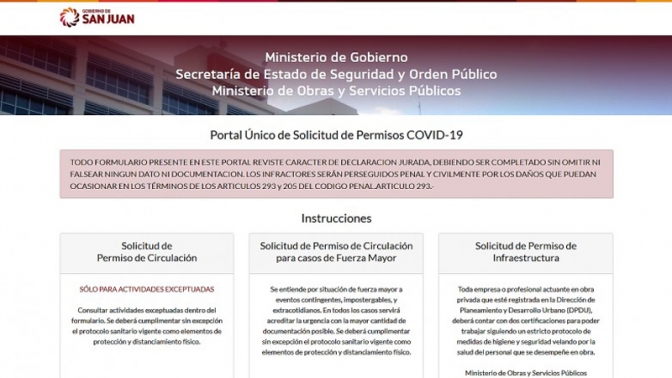 Nuevos permisos para circular en San Juan