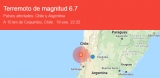 Un sismo de 6,7 grados sacudió a parte de la zona costera central de Chile