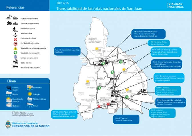 Mapa de transitabilidad de San Juan