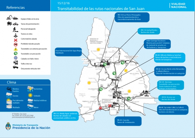 Mapa de transitabilidad de San Juan