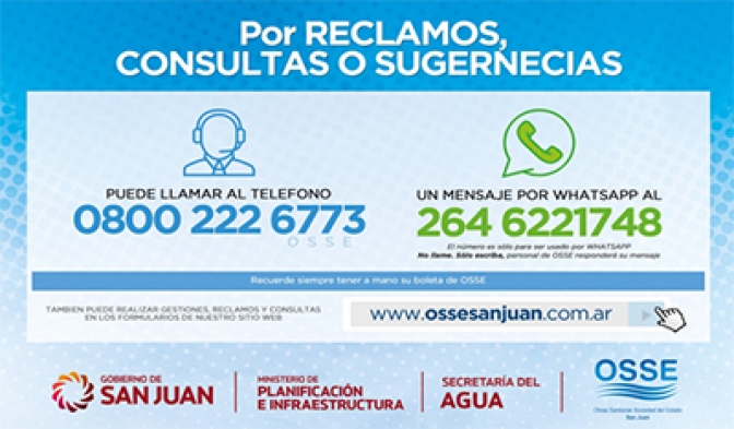 Interrupción del servicio de agua potable en Caucete