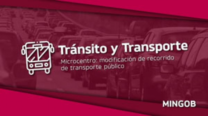 Modifican el recorrido del transporte público en el microcentro