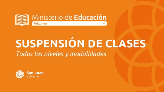 Suspenden las clases en Valle F&eacute;rtil, J&aacute;chal e Iglesia por alerta meteorol&oacute;gica