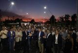 Uñac inauguró un novedoso sistema led y la ampliación de avenida Central